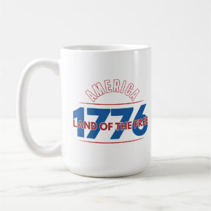 MUG AMÉRIQUE 1776 TERRE DE LIBERTÉ