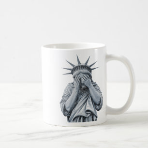 Mug Amérique Statue De La Liberté Pleurent Mème Drôle