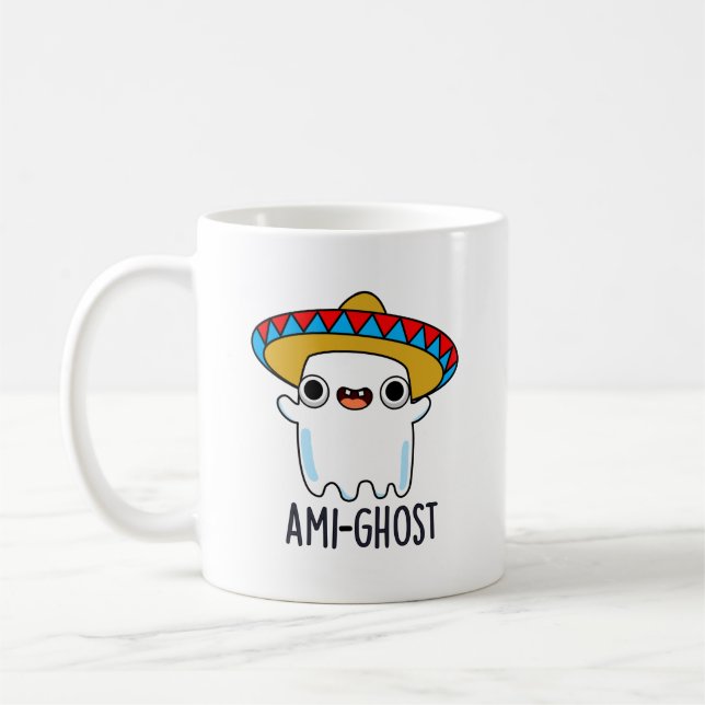 Mug Ami-fantôme Drôle Halloween Mexicain Fantôme Pun (Gauche)