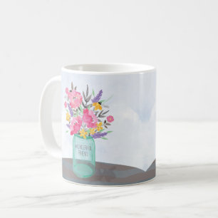 Mug Ami Fête des Mères Jar Vase avec Fleurs