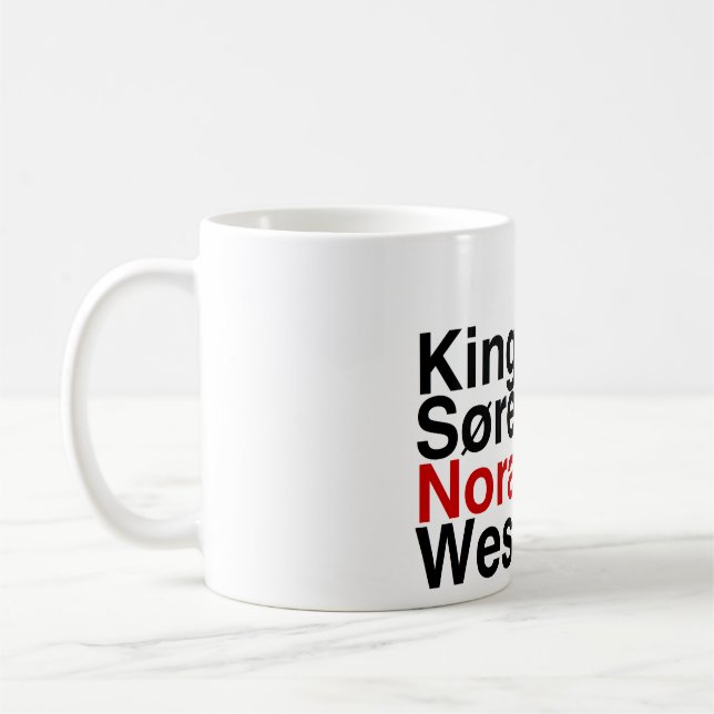 Mug Ami Kingsley, Soren, Nora, Wes de livre (Gauche)
