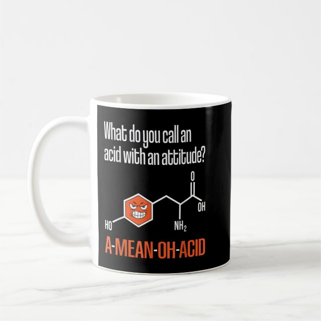 Mug Amino Acid - Drôle Chimie Humour Professeur de Sci (Gauche)