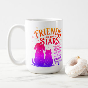 Mug Amis comme des étoiles Chat et chien Inspirationne