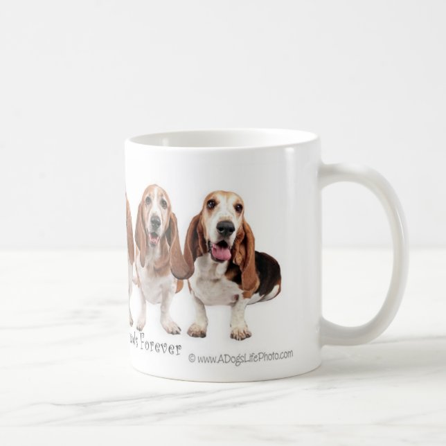 Mug Amis de Basset Hound pour toujours (Droite)