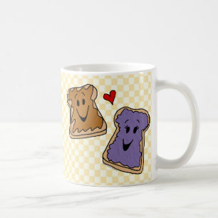 Mug Amis gais de bande dessinée de beurre et de gelée