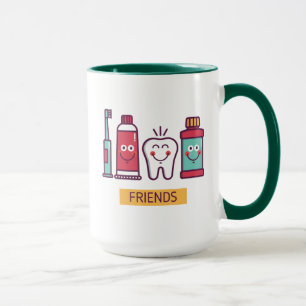 Mug Amis oraux de soin de bande dessinée