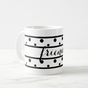 Mug Amis Pois noirs blancs