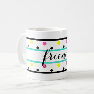 Mug Amis Turquoise Yellow Pois