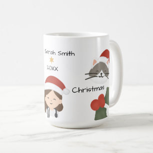 Mug Amis vétérinaires personnalisés de Noël