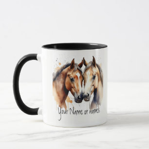 Mug Amitié ou romantique Votre nom Noms Chevaux