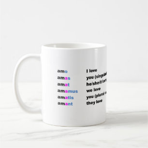 Mug AMO, amas, amat…