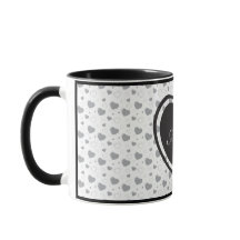 Amor Grey coeur brillant mignon motif romantique