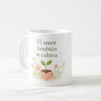 Mug ✨ Amor que Florece – Taza de Café Botánica 