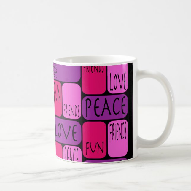 Mug Amour Amoureux Amis Paix (Droite)