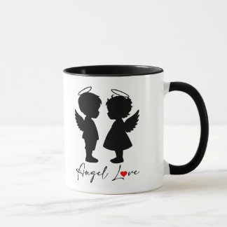 Mug Amour Ange – Conception de Couple d'Anges Mignons