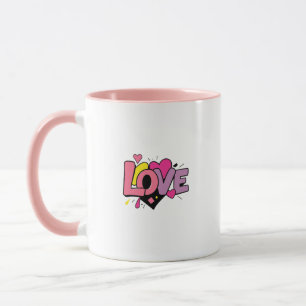 Mug Amour Art moderne aquarelle Saint-Valentin