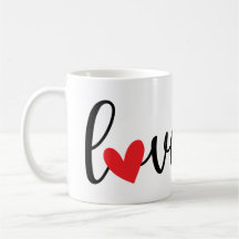 Amour au coeur rouge, Joli design simple