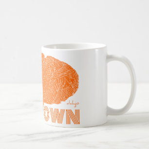 Mug AMOUR Brown en ORANGE
