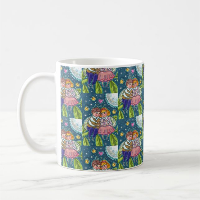 MUG AMOUR BUGS, FLIX & PLEINE LUNE, CUTE VALENTINE (Gauche)