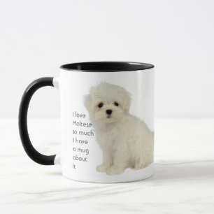 Mug Amour Chiens Maltais Tellement de Citation Amusant