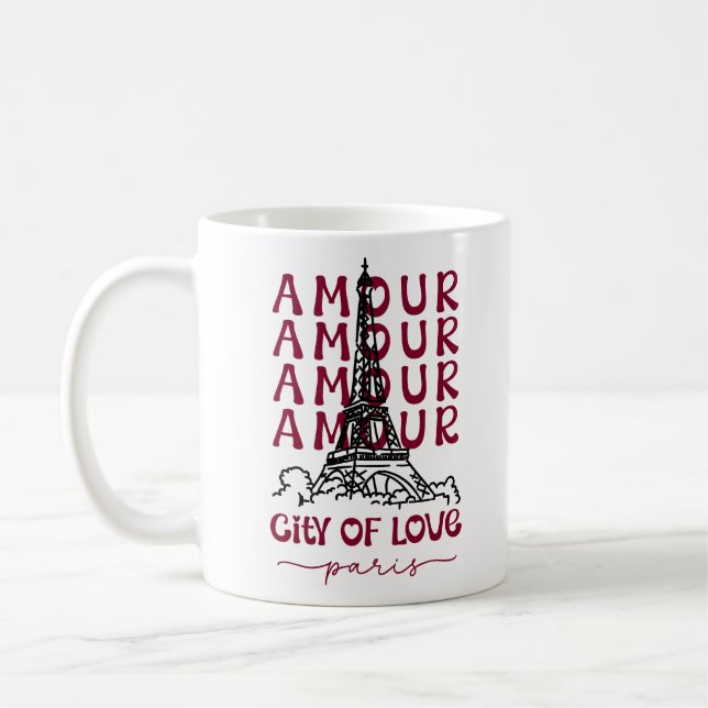 Mug Amour City of Love Paris – Eiffel Tower (Gauche)