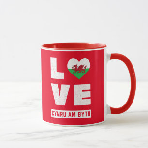 Mug Amour Cymru Am Byth Drapeau du Pays de Galles Raci