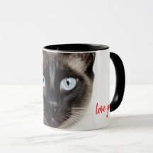 Amour de chats siamois monochrome
