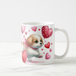 Mug Amour de chiots pour la Saint-Valentin