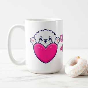 Mug Amour de Maman Chien Toutou Mignon Rose Bichon Fri
