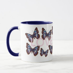 Mug Amour de Papillon Bleu