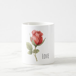Mug Amour de Rose Rouge Romantique