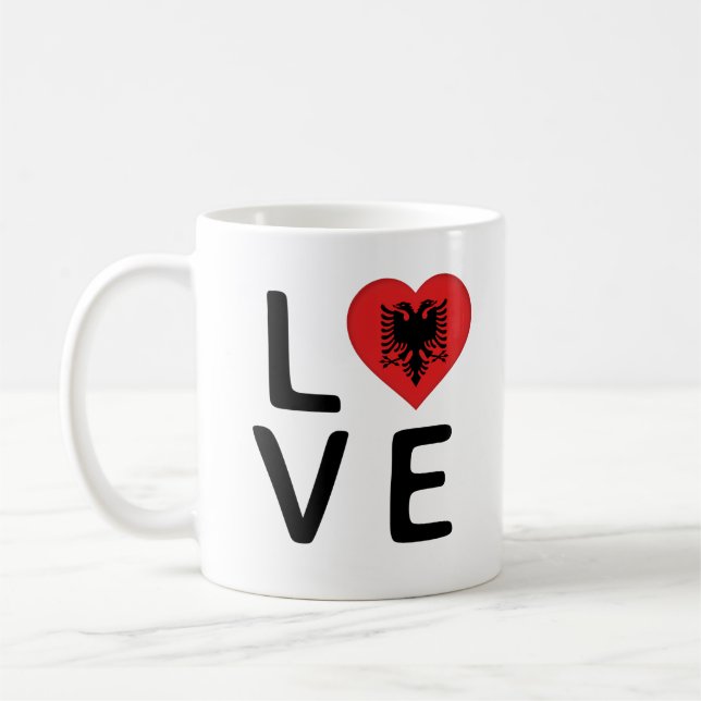 Mug Amour - Drapeau Albanie (Gauche)