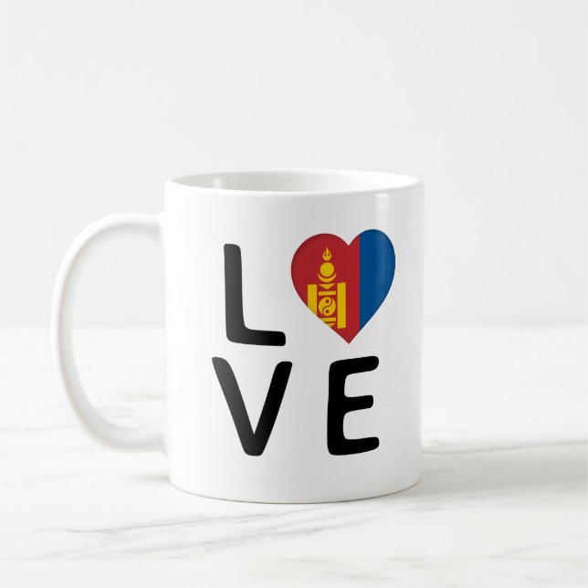 Mug Amour - Drapeau Mongolie (Gauche)