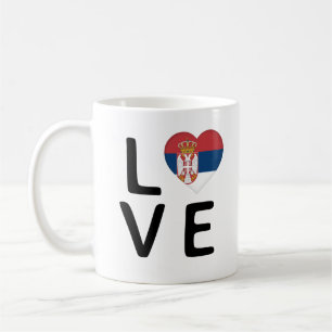 Mug Amour - Drapeau Serbie