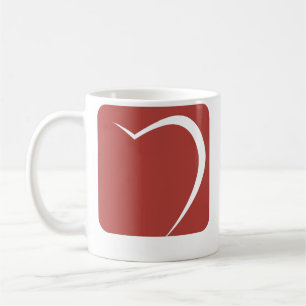 Mug amour du coeur, (personnalisation) ajouter nom, te