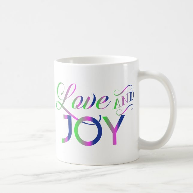Mug Amour Et Joie Colorée (Droite)