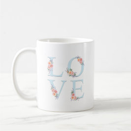 Mug Amour floral romantique en fleurs