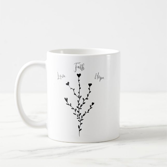 Mug Amour foi espoir en blanc (Gauche)