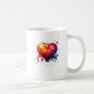 Mug amour garçon et fille et vue via verre style vinta