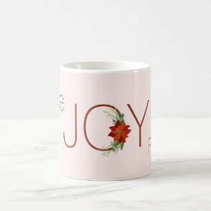 Mug Amour Joie paix Noël poinsettia