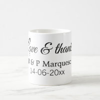 Amour & merci ajoutez nom du couple mariage ajoute