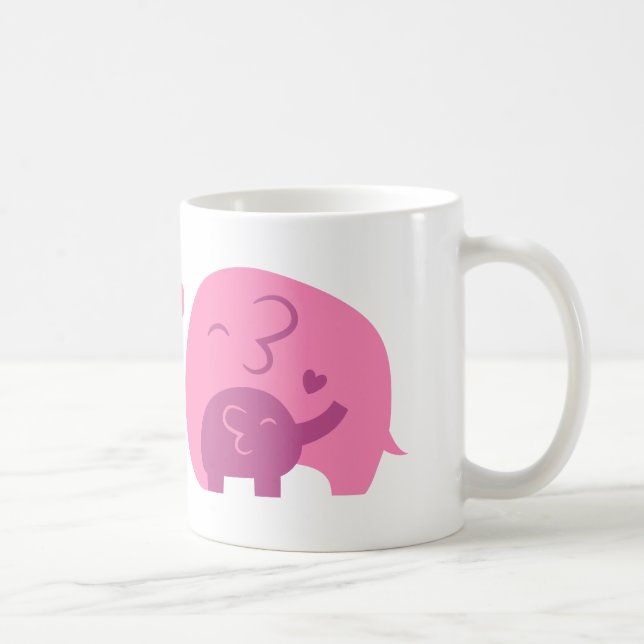 Mug Amour mignon de parents d'éléphant et de maman de (Droite)