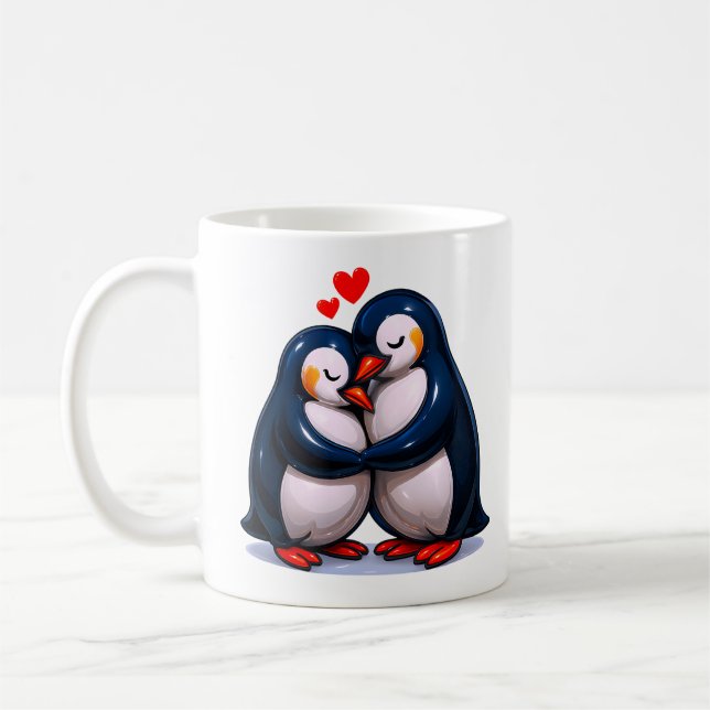 Mug Amour mignon des pingouins (Gauche)