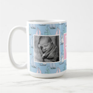Mug AMOUR mignon du motif   de voilier avec des photos