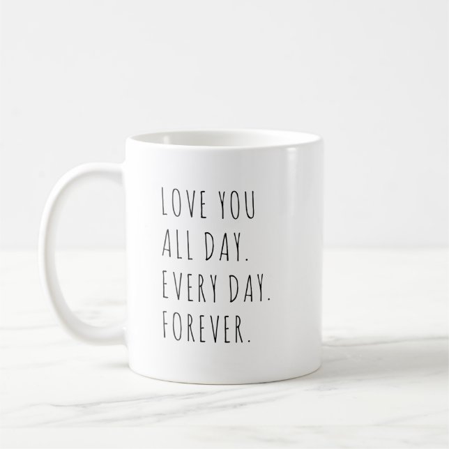 Mug Amour Moderne - Texte manuscrit (Gauche)