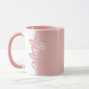 Mug Amour moderne Valentine's Day Initiales personnali