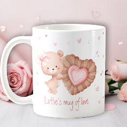 Mug Amour Ourson Mignon Cookie Rose Saint Valentin
