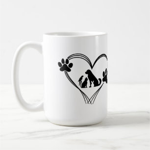 Mug Amour Pattes d'animaux de compagnie