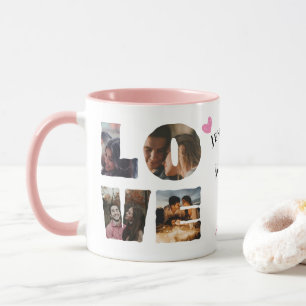 Mug Amour personnalisé photo Collage Saint Valentin