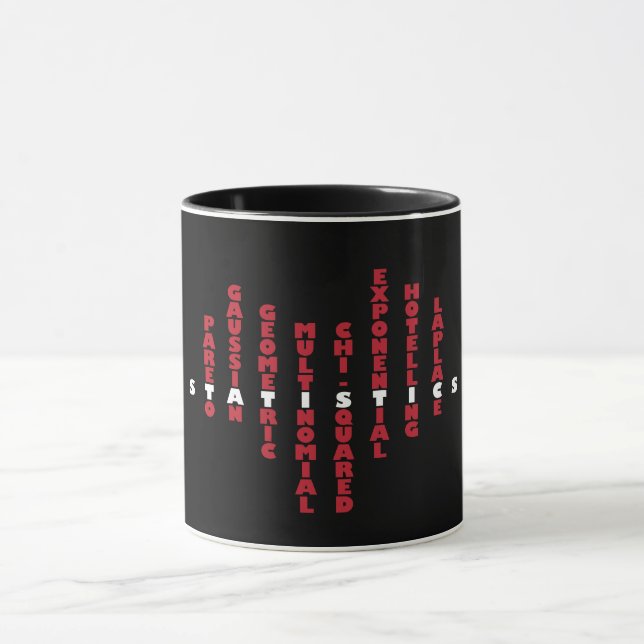 Mug Amour pour les statistiques dans mon coeur (sombre (Centre)